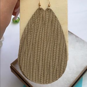 large lightweight leather earrings